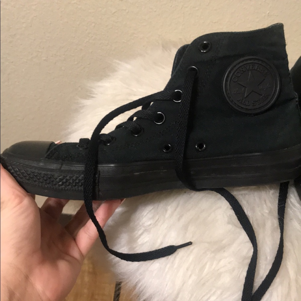 all black converse